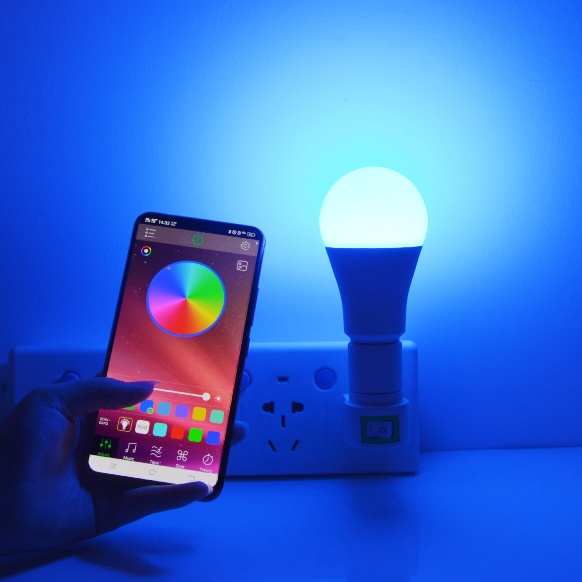 Lâmpada Smart LED Rítmica: Crie Ambientes Incríveis com Música e Cores