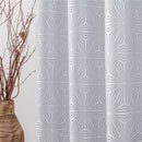 Cortina Padrão Geométrico para Quarto e Sala de Jacquard Elegant Luxury Blackout