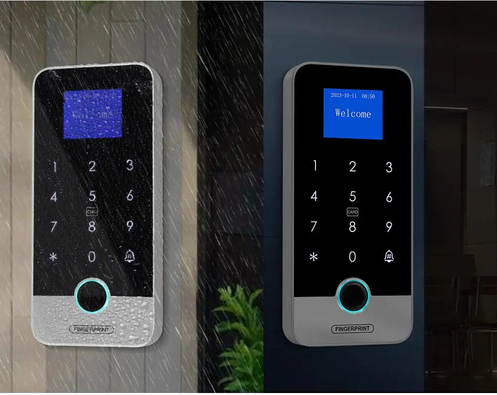 Fechadura Digital Biométrica Inteligente - Biometria, RFID e Senha | À Prova D'água IP65 e Controle via App