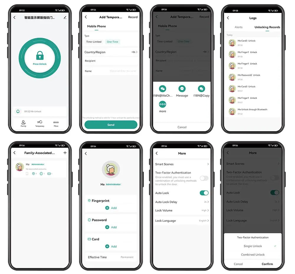 Fechadura Digital Biométrica Inteligente - Biometria, RFID e Senha | À Prova D'água IP65 e Controle via App