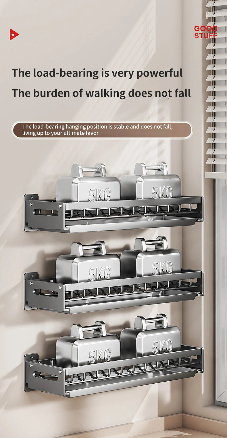 Escorredor de Louças Suspenso Premium - Aço Carbono com Drenagem e Porta Talheres