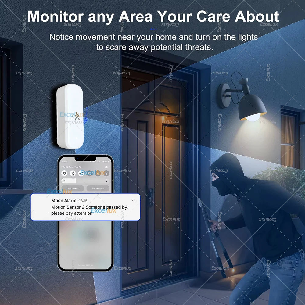 Sensor de Presença Real Águia Vision - Radar de Alta Precisão 4 em 1 (Temperatura, Umidade e Luz)