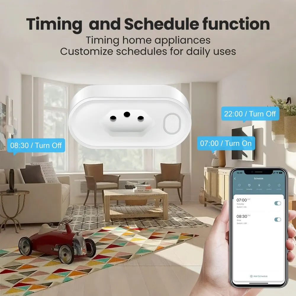 Tomada Inteligente WiFi Águia 16A: Transforme Qualquer Aparelho em Smart Compatível com  Google Home / Alexa