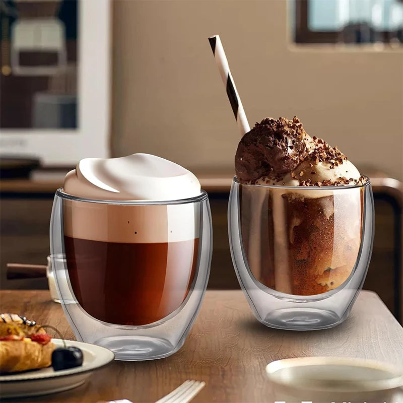 Kit 2 Copos de Vidro Duplo Premium Águia - Isolamento Térmico