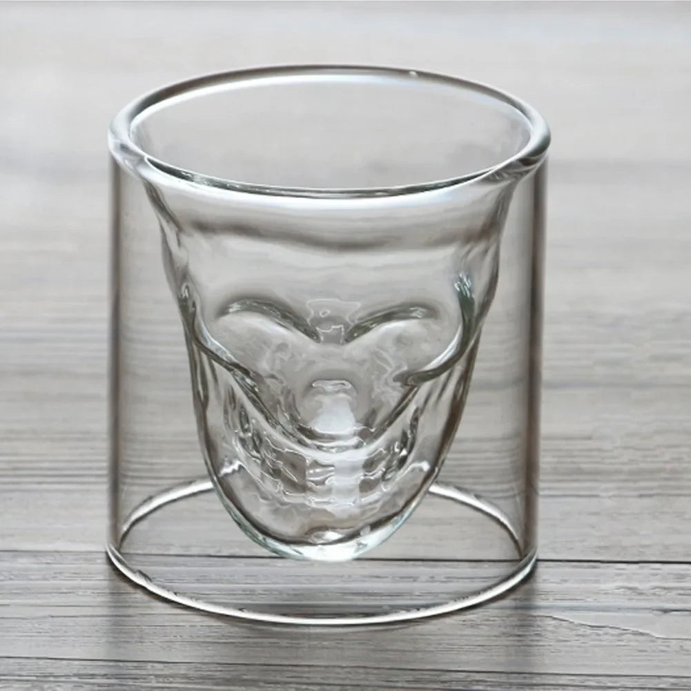 Kit 4 Copos Skull Crystal - Vidro Duplo Premium para Whisky e Drinks