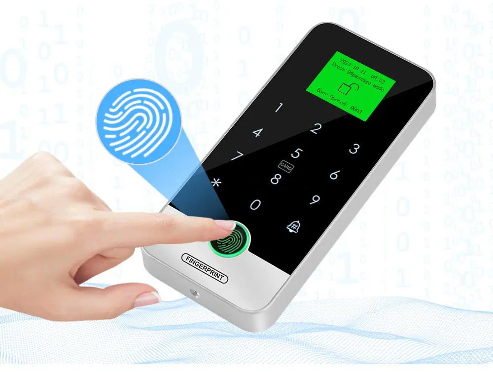 Fechadura Digital Biométrica Inteligente - Biometria, RFID e Senha | À Prova D'água IP65 e Controle via App