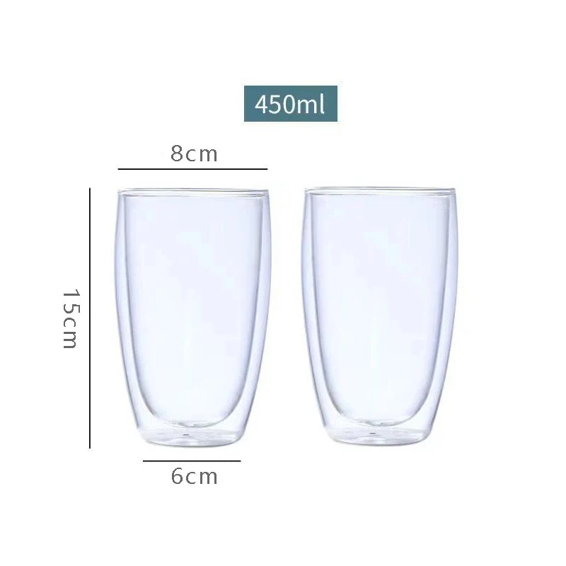 Kit 2 Copos de Vidro Duplo Premium Águia - Isolamento Térmico