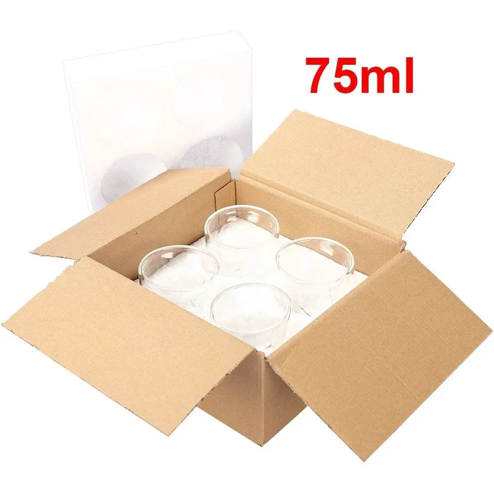 Kit 4 Copos Skull Crystal - Vidro Duplo Premium para Whisky e Drinks