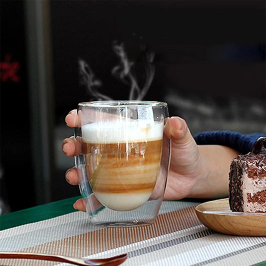 Kit 2 Copos de Vidro Duplo Premium Águia - Isolamento Térmico