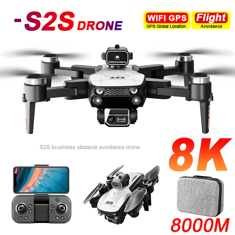 Mini Drone 4k 8K HD Camera Brushless Motor Foldable Rc Quadcoptero