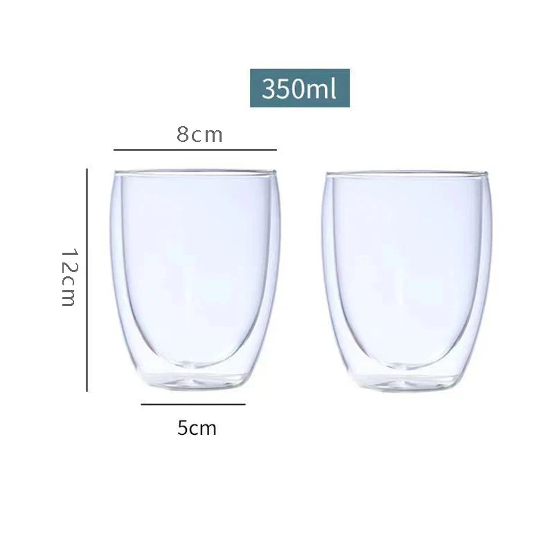 Kit 2 Copos de Vidro Duplo Premium Águia - Isolamento Térmico