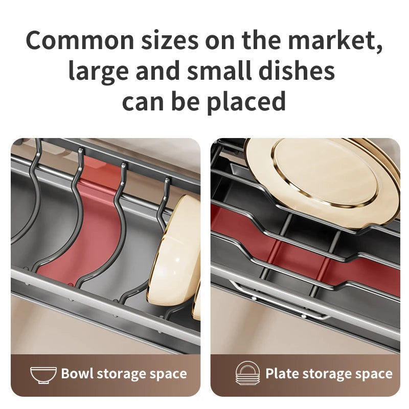 Escorredor de Louças Suspenso Premium - Aço Carbono com Drenagem e Porta Talheres