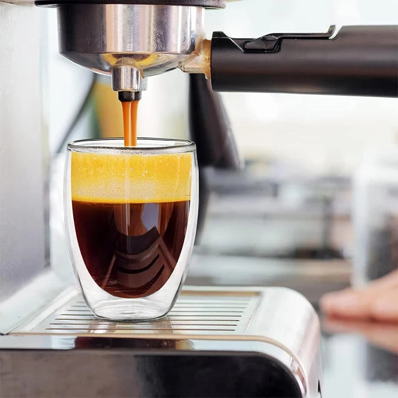 Kit 2 Copos de Vidro Duplo Premium Águia - Isolamento Térmico