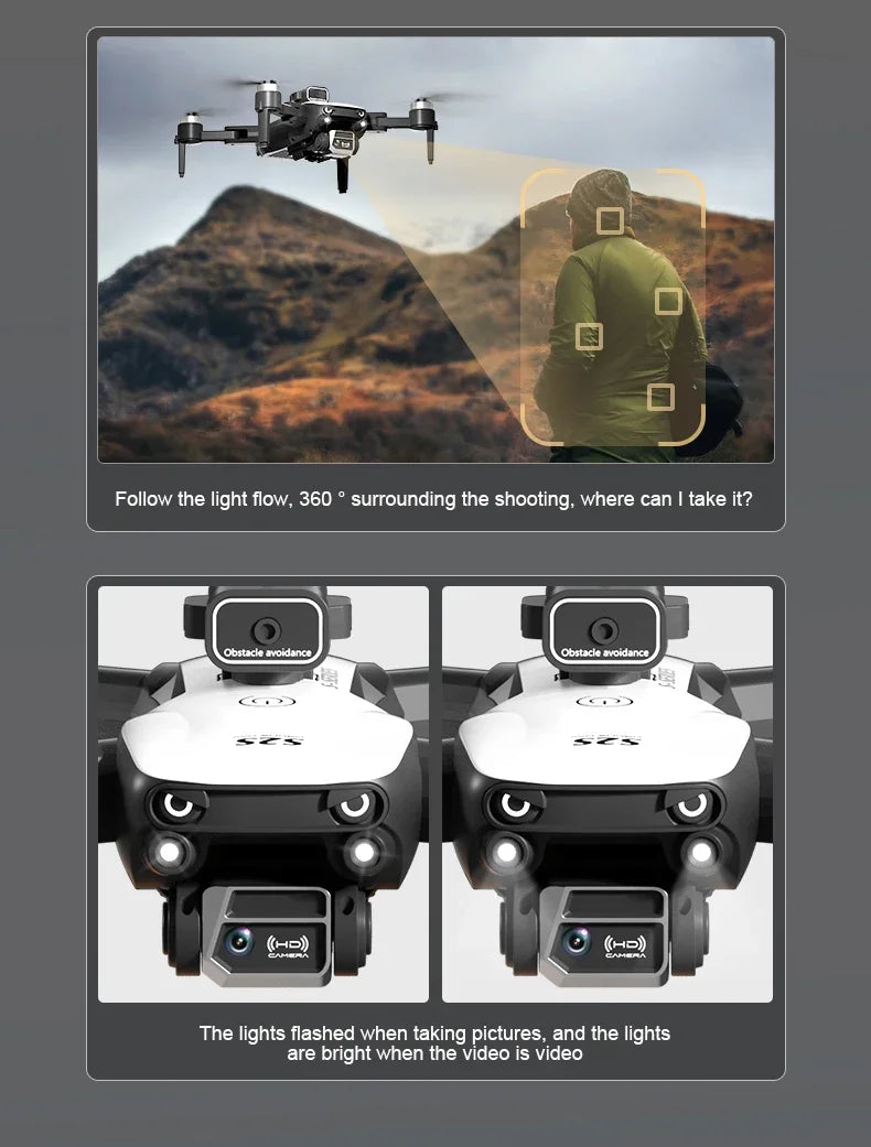 Mini Drone 4k 8K HD Camera Brushless Motor Foldable Rc Quadcoptero