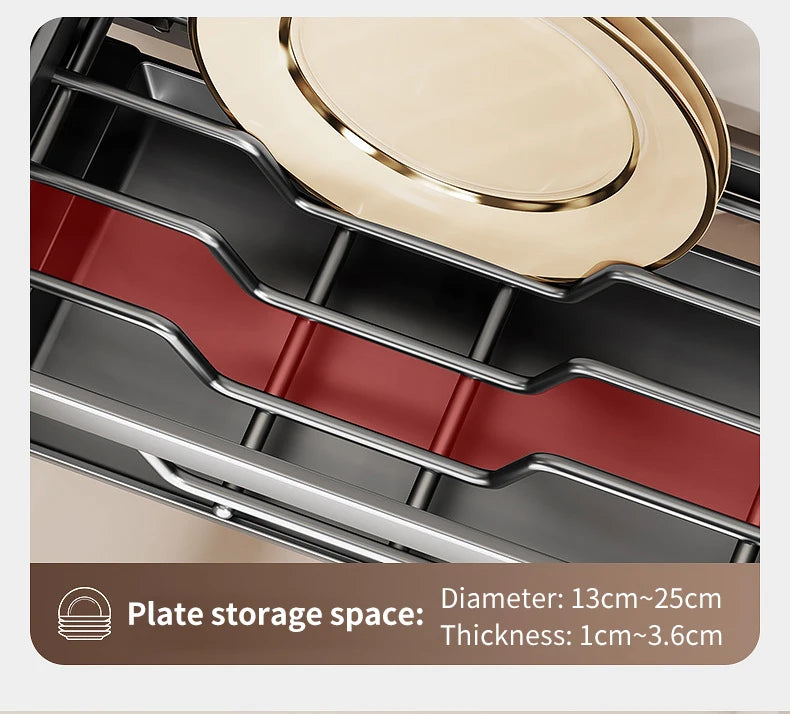 Escorredor de Louças Suspenso Premium - Aço Carbono com Drenagem e Porta Talheres