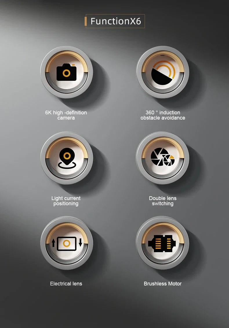 Mini Drone 4k 8K HD Camera Brushless Motor Foldable Rc Quadcoptero