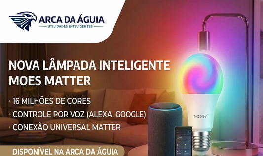 Lâmpada Inteligente WiFi RGB+CW 9W E27 – Compatível com Alexa, Google Home e Apple HomeKit