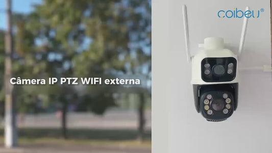 Câmera de Segurança Inteligente Icsee 4K Ultra HD - Lente Dupla, Visão Noturna Colorida e Wi-Fi Externo À Prova D'água (Linha Águia)