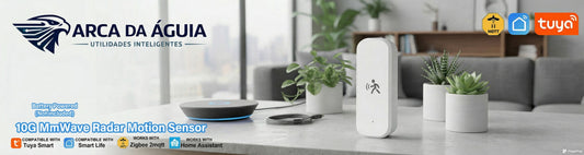 Sensor de Presença Real Águia Vision - Radar de Alta Precisão 4 em 1 (Temperatura, Umidade e Luz)