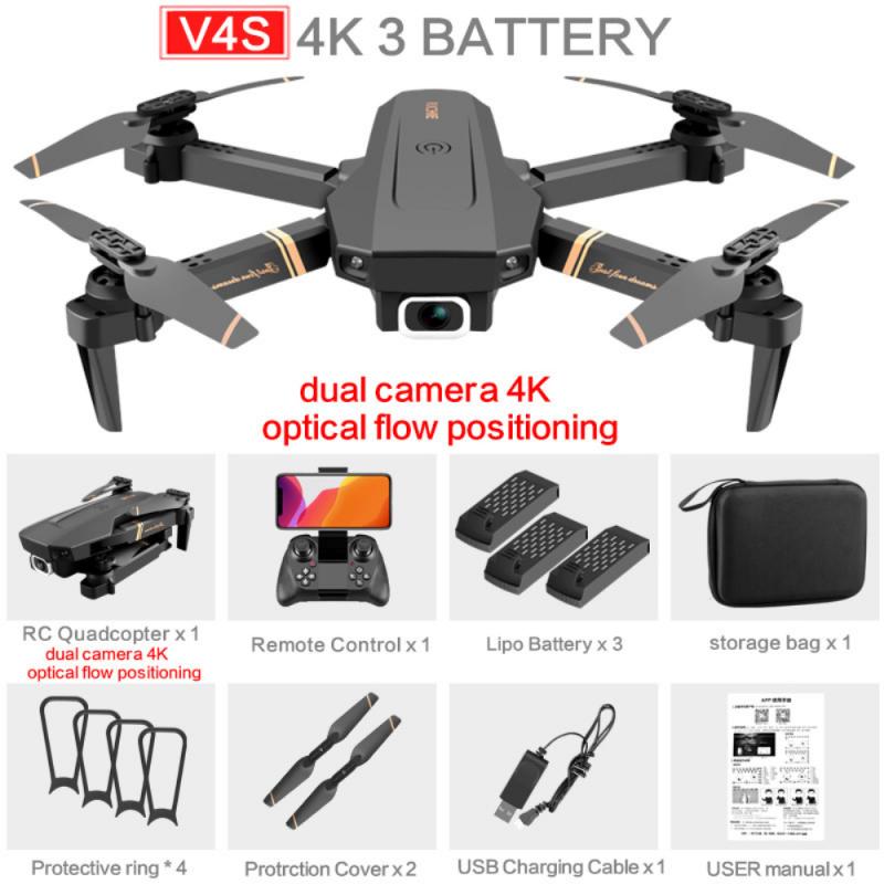 Drone V4 Zangão 4k - Acompanha Bateria Câmera - quadcopter real-time drone de transmissão