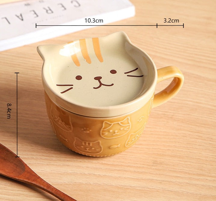 Xícara/Caneca de Cerâmica ou Vidro - Gato / Tigre / Urso / Panda