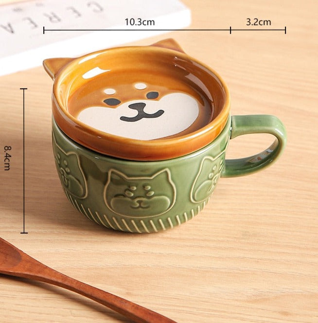 Xícara/Caneca de Cerâmica ou Vidro - Gato / Tigre / Urso / Panda