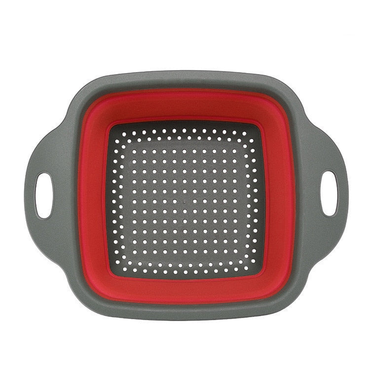 Cesta Dobrável de Silicone limpeza higienização de vegetais de frutas