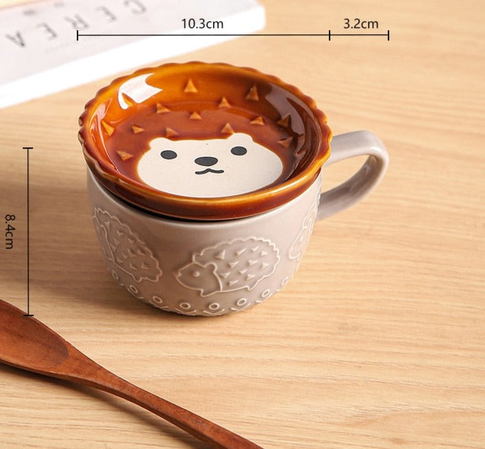 Xícara/Caneca de Cerâmica ou Vidro - Gato / Tigre / Urso / Panda