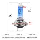 Lâmpada halógena h7 para farol de carro, 2 peças, 6000k, branco super brilhante, 12v, lâmpada de halogênio h7 55w 100w, lâmpada de substituição para farol