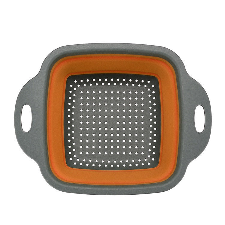 Cesta Dobrável de Silicone limpeza higienização de vegetais de frutas