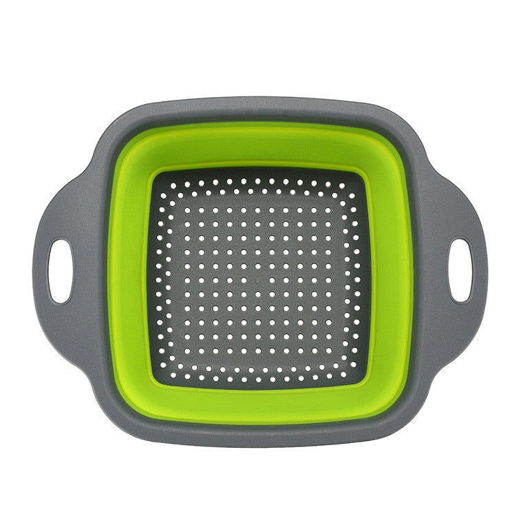 Cesta Dobrável de Silicone limpeza higienização de vegetais de frutas