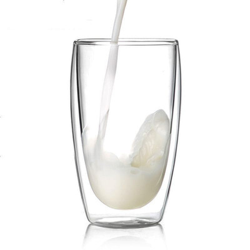 Copos Para Café Jantar Dupla Parede De Vidro Kits 1pc/2pc/4pc/6pc com capacidade variada entre 80ML 150ML 250ML 350ML 50ML