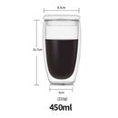 80 / 150 / 250 / 350 / 450 / 650ml Copo / Xícara / Caneca - Dupla Parede Com Isolamento de Vidro