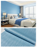 Auto-adesivo papel de parede impermeável cor sólida padrão sala de estar quarto