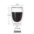 80 / 150 / 250 / 350 / 450 / 650ml Copo / Xícara / Caneca - Dupla Parede Com Isolamento de Vidro