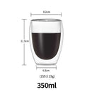 80 / 150 / 250 / 350 / 450 / 650ml Copo / Xícara / Caneca - Dupla Parede Com Isolamento de Vidro
