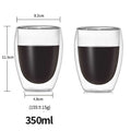 80 / 150 / 250 / 350 / 450 / 650ml Copo / Xícara / Caneca - Dupla Parede Com Isolamento de Vidro