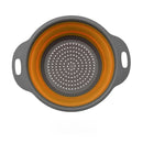 Escorredor de Silicone Para Frutas Vegetais e Macarrão - Cesta de Lavagem Dobrável com Alça