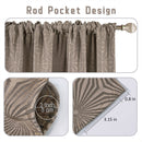 Cortina Padrão Geométrico para Quarto e Sala de Jacquard Elegant Luxury Blackout