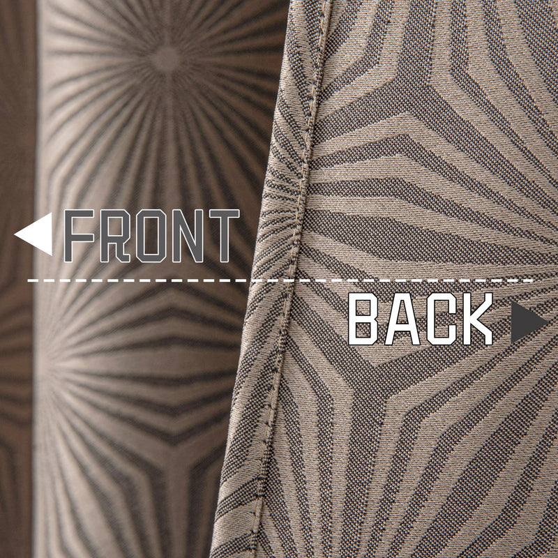 Cortina Padrão Geométrico para Quarto e Sala de Jacquard Elegant Luxury Blackout