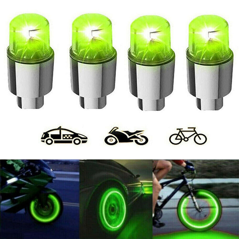 4Pçs/2 Pçs Tampa de Válvula Luminosa para Pneu de Carro/Moto/Bicicleta
