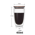 80 / 150 / 250 / 350 / 450 / 650ml Copo / Xícara / Caneca - Dupla Parede Com Isolamento de Vidro
