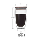 80 / 150 / 250 / 350 / 450 / 650ml Copo / Xícara / Caneca - Dupla Parede Com Isolamento de Vidro