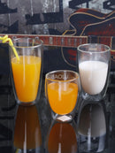 Copo de vidro drinken transparente 80/150/250/350/450 ml dupla camada