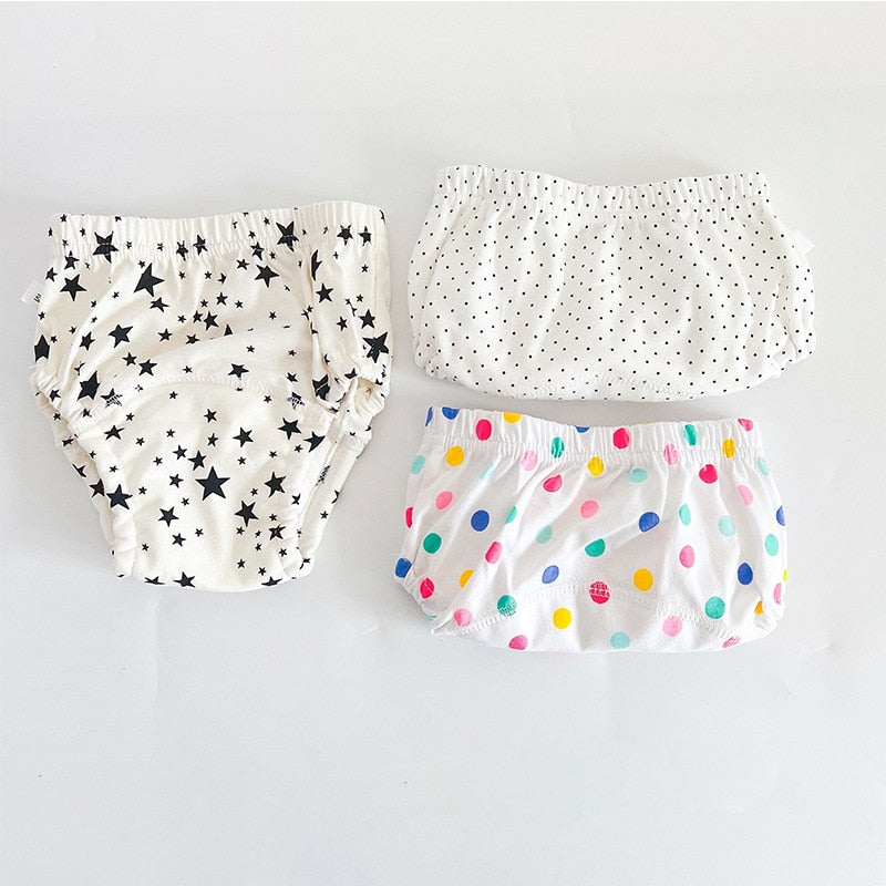 Conjunto 3 Peças Treinamento do bebê 6 Camadas Algodão Lavável Cintura Elástica 8-18kg