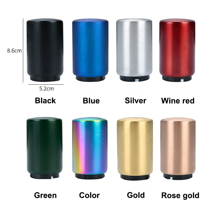 Abridor de garrafa automático criativo em aço inoxidável pressione para abrir