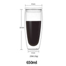80 / 150 / 250 / 350 / 450 / 650ml Copo / Xícara / Caneca - Dupla Parede Com Isolamento de Vidro
