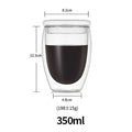80 / 150 / 250 / 350 / 450 / 650ml Copo / Xícara / Caneca - Dupla Parede Com Isolamento de Vidro
