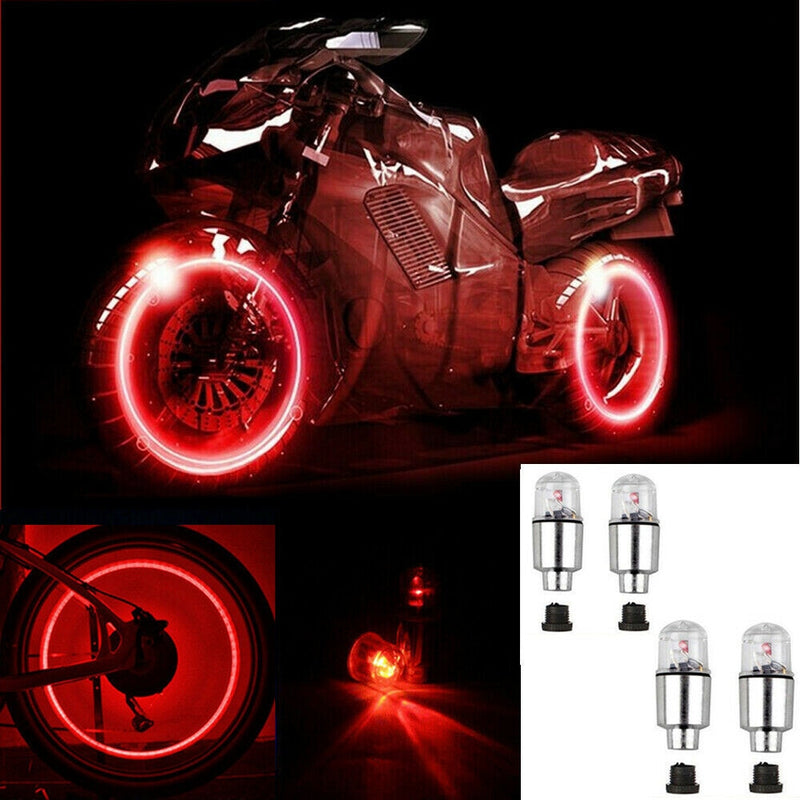 4Pçs/2 Pçs Tampa de Válvula Luminosa para Pneu de Carro/Moto/Bicicleta