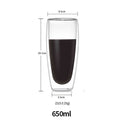 80 / 150 / 250 / 350 / 450 / 650ml Copo / Xícara / Caneca - Dupla Parede Com Isolamento de Vidro